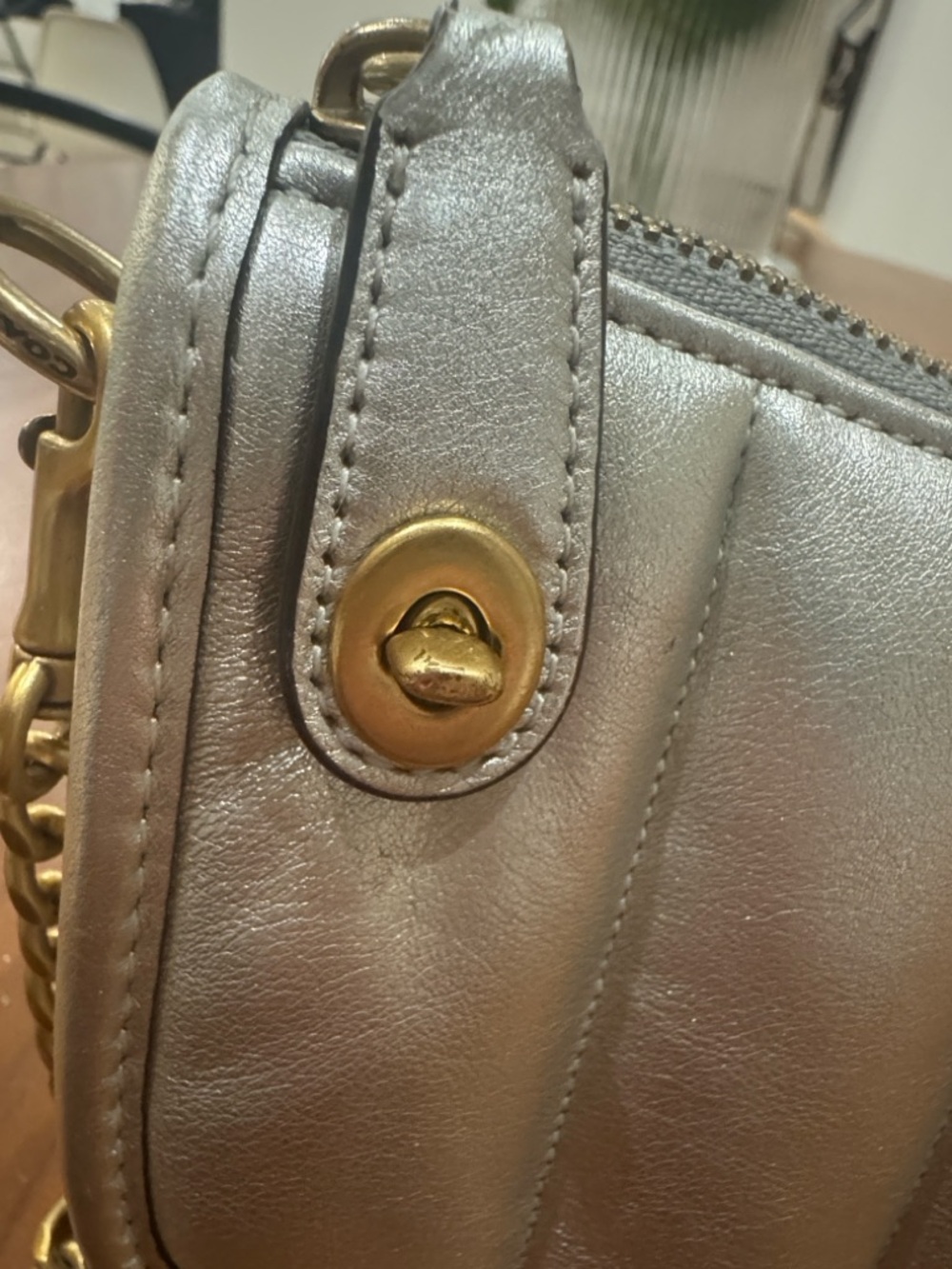 Coach Swinger 20 bag in silver - Picture 7 of 11